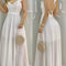 Vestido Halter Liso con Tirantes Ajustables