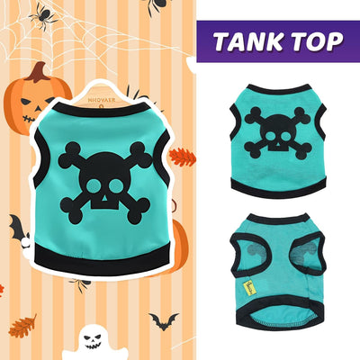 Chaleco Halloween para Perros y Gatos - Diseño Calavera con Bloques de Color - Image 8