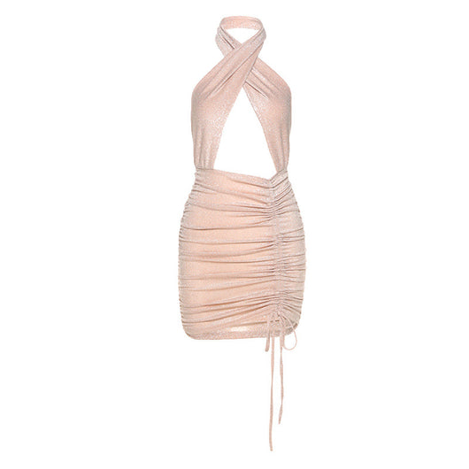 Vestido Halter Sexy con Detalles Calados para Mujer - Image 2