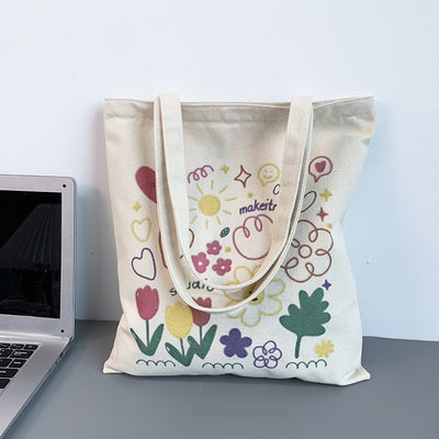 Bolsa de Lona Grande con Estampados Adorables - Capacidad Máxima - Image 19