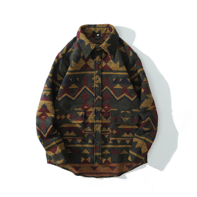 Camisa Larga de Lana Gruesa con Diseño Étnico Ancestral - Image 9