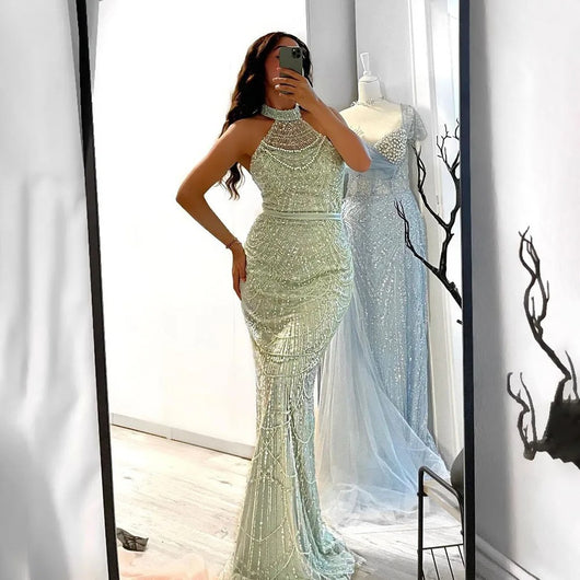 Vestido Largo de Lujo Pearl con Caída Elegante - Image 29