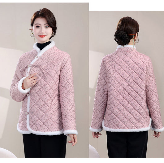 Chaqueta de Algodón Estilo Oriental con Cierre Diagonal e Impreso Floral - Image 11
