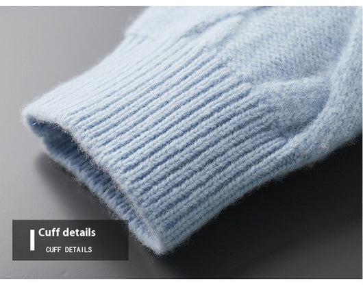 Suéter Grueso para Hombre Cuello Redondo Tejido Base - Image 15