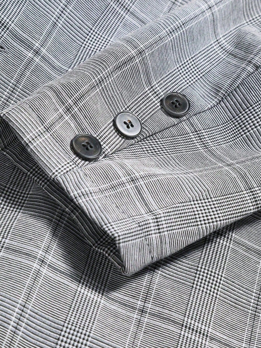 Traje Ejecutivo Slim Fit a Cuadros - Conjunto de Dos Piezas - Image 15