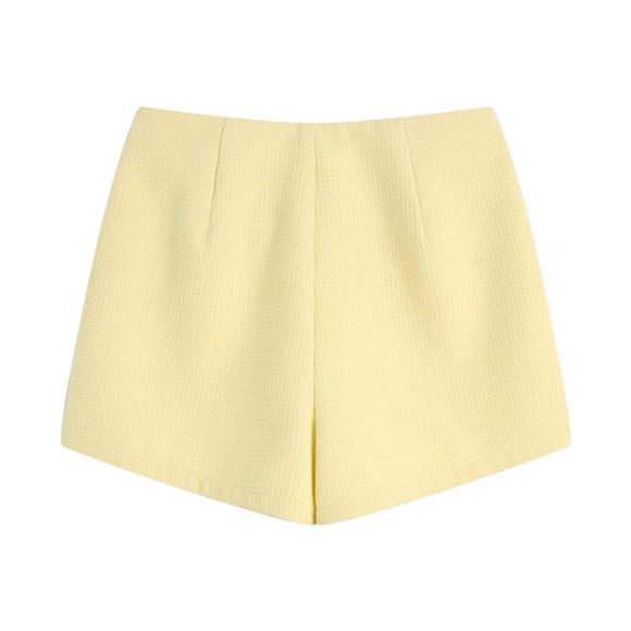 Shorts Texturizados de Moda Europea y Americana para Mujer