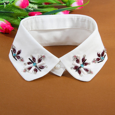 Cuello Postizo Infantil con Cristales Brillantes - Diseño Europeo Elegante