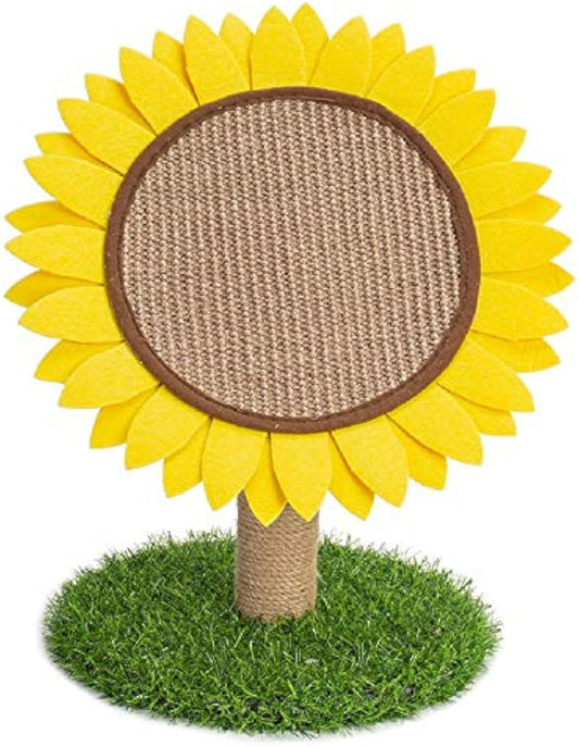 Rascador para Gatos con Poste de Sisal y Diseño Floral Girasol
