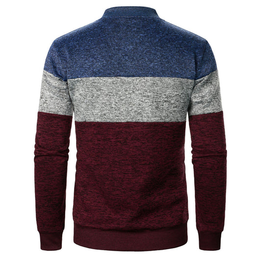 Suéter de Punto Grueso con Bloques de Color para Hombre - Image 10