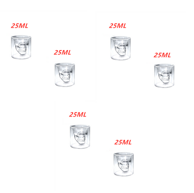 Vaso de Cristal Doble Transparente con Diseño Calavera - Image 19