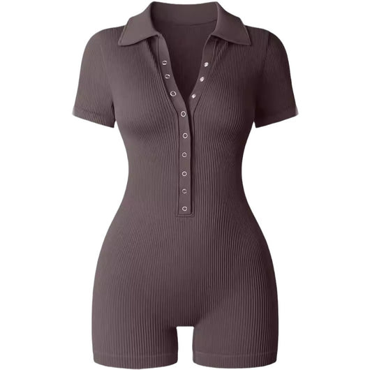 Jumpsuit Deportivo Yoga Mujer con Cuello V y Cintura Ajustable - Image 5