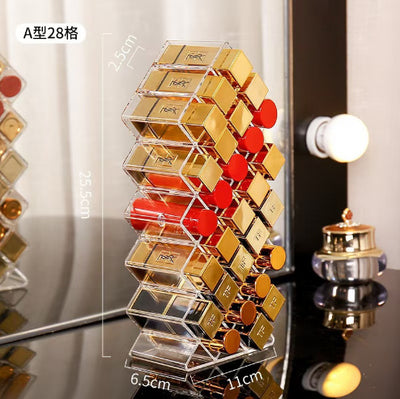 Organizador de Labiales Acrílico Apilable - Torre Exhibidora para 16 o 28 Lápices - Image 5