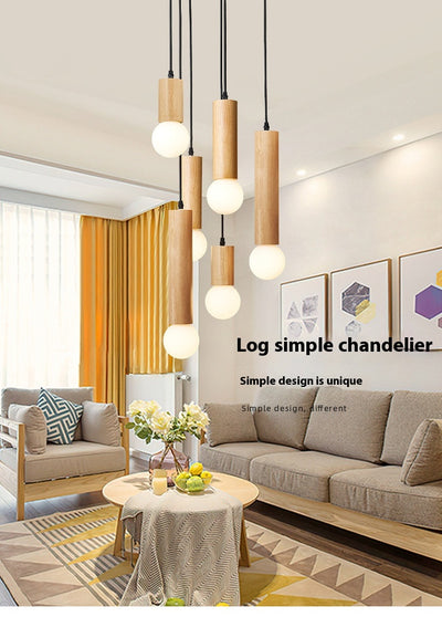 Lámpara Colgante de Madera para Restaurante - Diseño Moderno Minimalista - Image 11