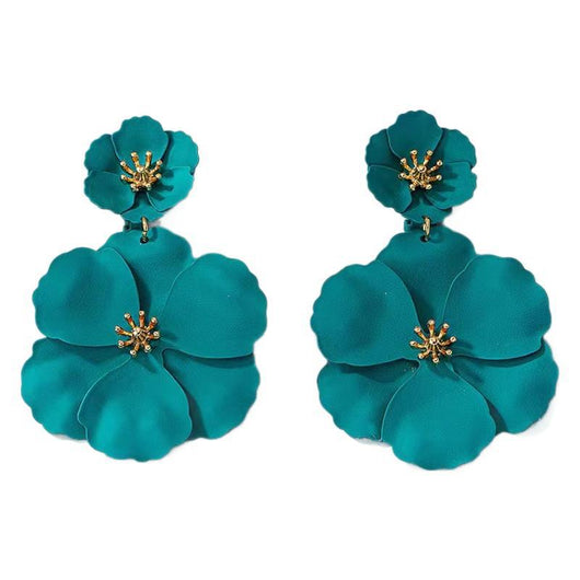 Aretes Largos Mori Girl con Flores Retro Estilo Europeo y Americano - Image 5