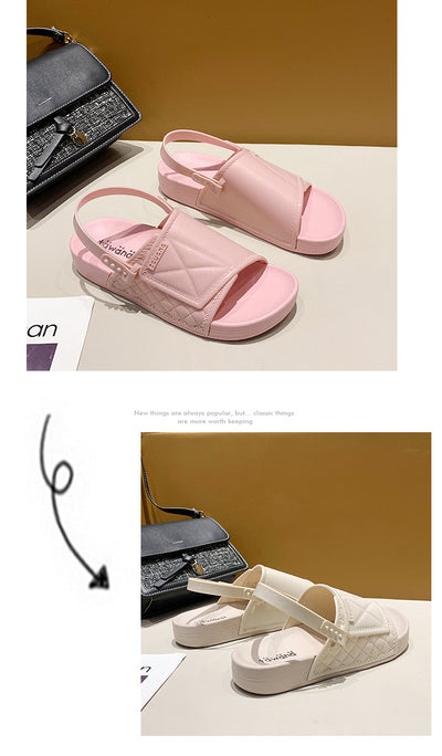 Sandalias Casuales de PVC Color Sólido - Comodidad y Estilo - Image 26