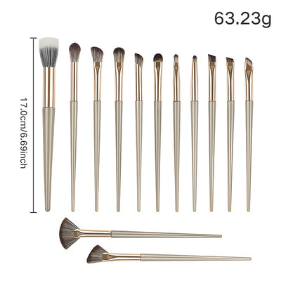 Set de 15 Brochas de Maquillaje Profesional con Flores Estampadas - Image 18