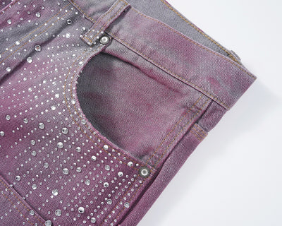 Shorts de Mezclilla Degradado con Teñido Splash Ink - Image 16