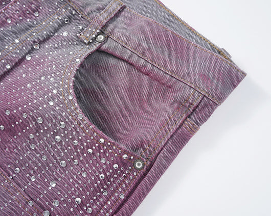 Shorts de Mezclilla Degradado con Teñido Splash Ink - Image 16