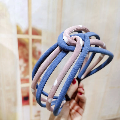 Diadema de Tela Versátil con Puntos y Colores Sólidos - Image 19