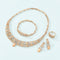 Juego de Collar y Aretes de Aleación Elegante - Conjunto de 4 Piezas