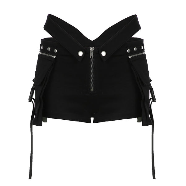 Shorts Casuales para Mujer con Diseño de Costura V y Cintura Ajustable - Estilo Hot Girl - Image 5