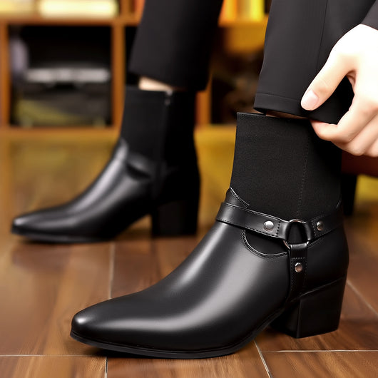 Botas Casuales Hombre Estilo Británico Punta Fina