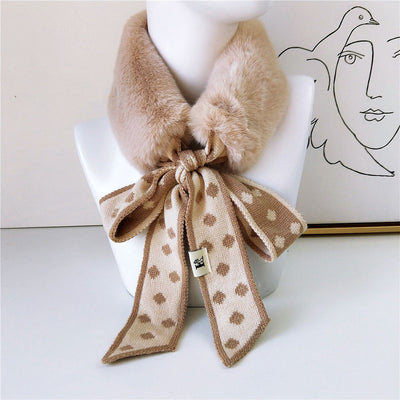 Bufanda Cuello de Piel Pata de Gallo Estilo Coreano - Abrigo Grueso Invierno Mujer - Image 11