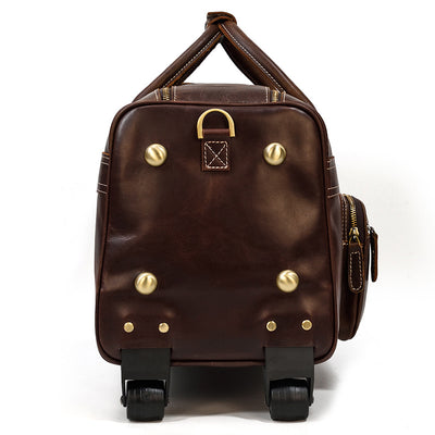 Maletín de Cuero Genuino Vintage para Viajes - Bolsa Retro Estilo Ejecutivo - Image 12