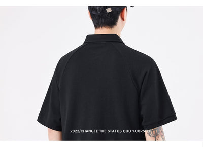 Polo Deconstruido con Costuras Americanas de Manga Corta para Hombre - Image 9