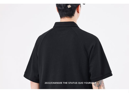 Polo Deconstruido con Costuras Americanas de Manga Corta para Hombre - Image 9