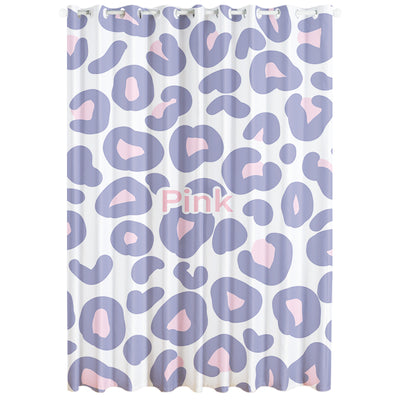 White curtain with a repeating pattern of black outline cartoon faces, featuring grommet top for easy hanging. - Image 10