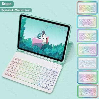 Funda iPad con Teclado Bluetooth Luminoso en Cuero Premium - Image 20