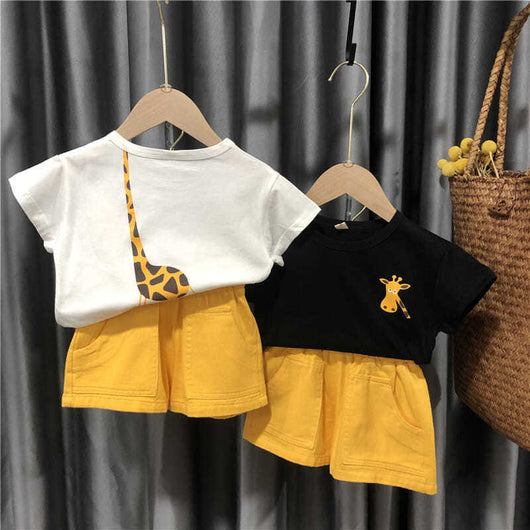 Conjunto de Dos Piezas Niños y Niñas - Playera y Shorts de Verano