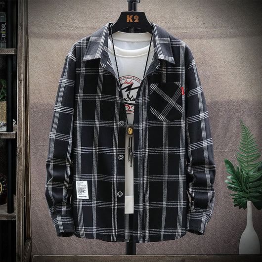 Camisa Casual Hombre Estilo Coreano Moderna con Volantes - Image 22