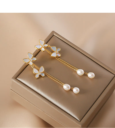 Aretes Mariposa con Borla Larga Exquisitos y Trendy - Image 8