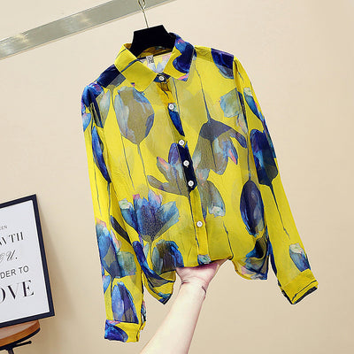 Blusa Estampada de Gasa Ligera para Mujer - Image 10
