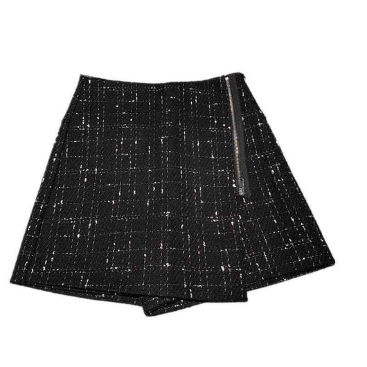 Falda Lana A-línea Cintura Alta con Dobladillo Irregular - Image 13