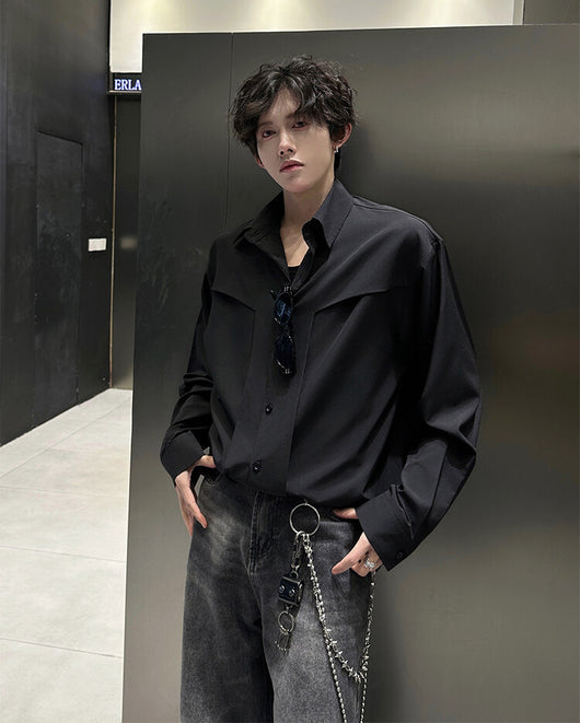Camisa de Manga Larga Premium Ruoshuai para Hombre - Otoño - Image 31
