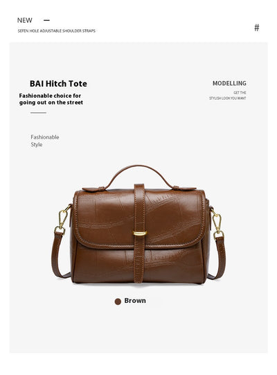 Bolso Mensajero de Cuero Genuino con Correa Cruzada - Image 17