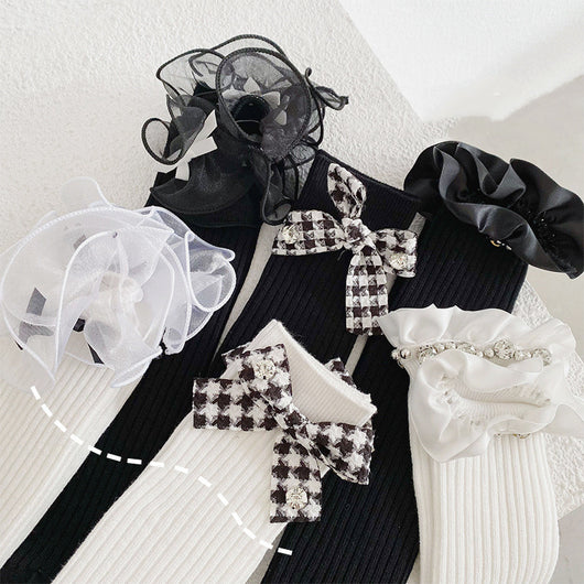 Calcetines Escolares Estilo Lolita con Encaje y Moño para Niñas - Image 4