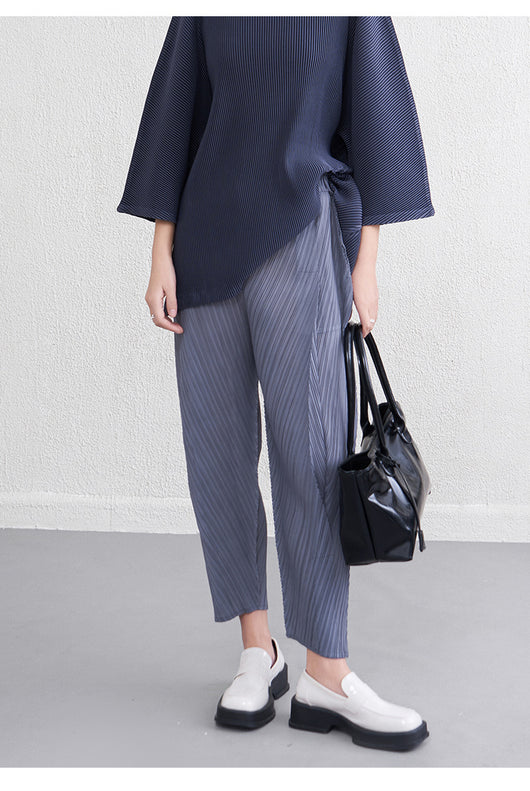 Pantalones Skinny de Cintura Alta con Pliegues Reductores para Primavera y Verano - Image 14