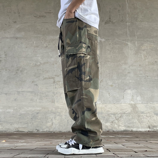 Pantalones de Trabajo Camuflaje Holgados Estilo Urbano Retro Americano - Image 5