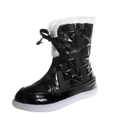 Botas Cálidas para Mujer con Forro de Algodón y Terciopelo - Image 10