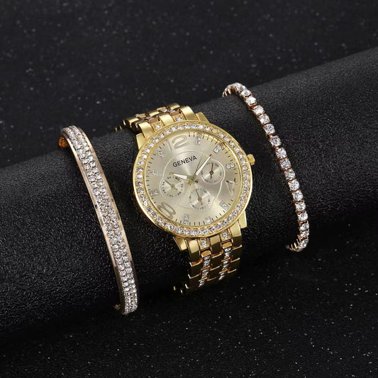 Reloj Pulsera Intercambiable Unisex de Tres Piezas