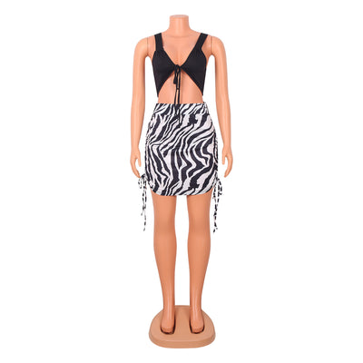Conjunto de Dos Piezas con Chaleco Estampado y Tirantes Ajustables para Mujer - Image 8