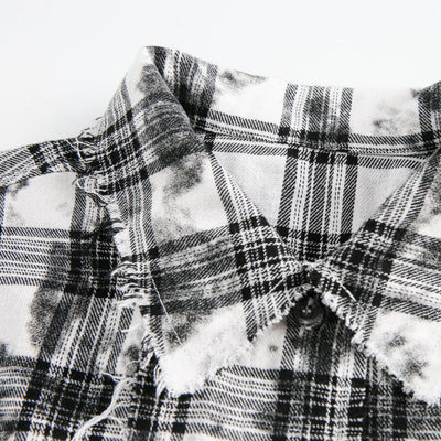 Camisa Cuadros Retro Oversize Manga Corta - Image 4
