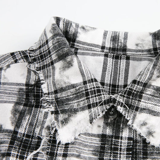 Camisa Cuadros Retro Oversize Manga Corta - Image 4
