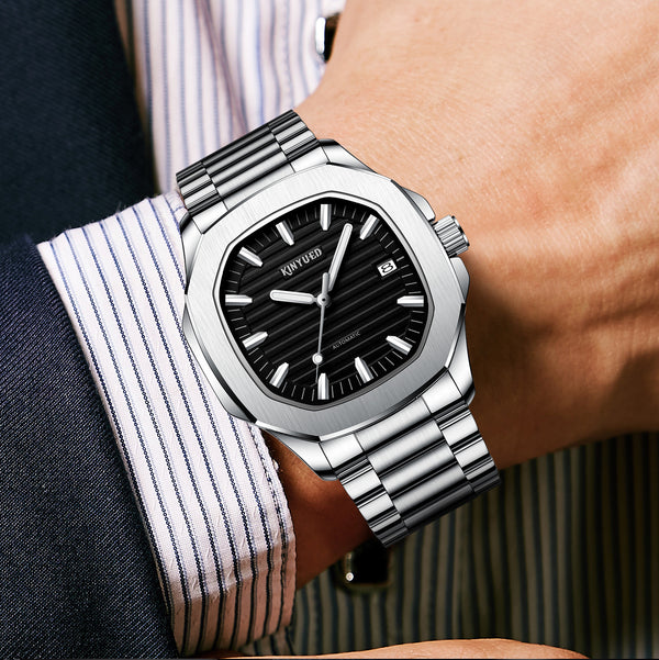 Reloj Automático Mecánico con Esfera Luminiscente para Hombre