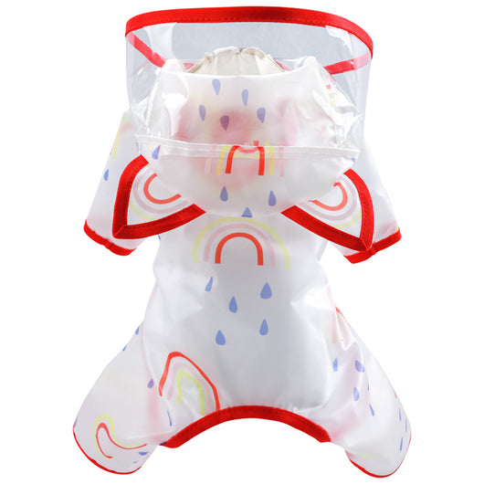 Poncho Impermeable Arcoíris Transparente para Mascotas - Image 19