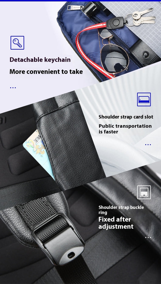 Mochila Ejecutiva de Cuero con Gran Capacidad y Múltiples Compartimentos - Image 18